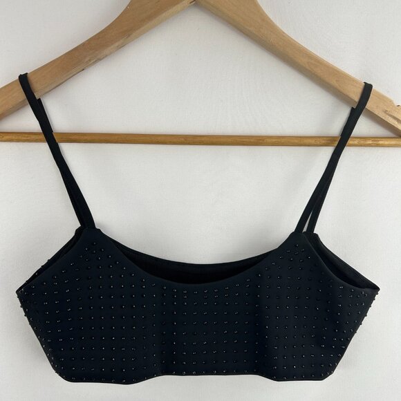 Zara Chic Night-Out Black Studded Bralette – Small - Picture 2 of 6